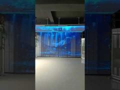 tela transparente do diodo emissor de luz 1920Hz, parede de vidro do diodo emissor de luz P3.91-7.8