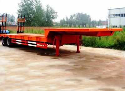 China Red Colour Q345 steel Material  Low Bed Trailer with FUWA axles and 28T Jost kinpin for hot sale for sale