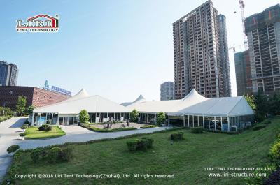 China Special Design Tent Mix With The Standard A Shape Bay And High Peak Bay for sale