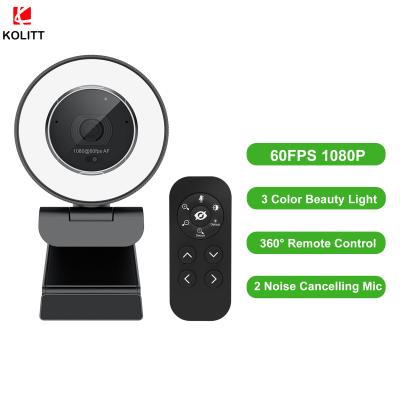 China 1080P 60FPS Beauty Filter Webcam With Privacy Cover Fast AutoFocus for sale