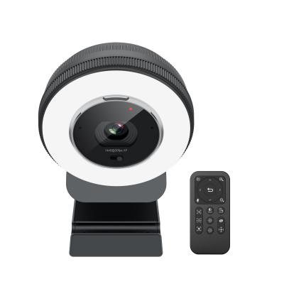 China Multifunction 2K Stream Cam Autofocus Webcam Adjustable Ring Light for sale