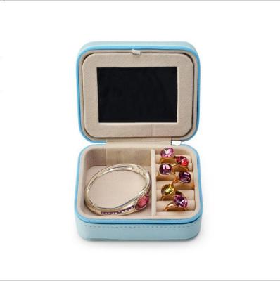 China 11cm 9cm 5cm Jewellery Organiser Box PU Custom Jewelry Box for sale