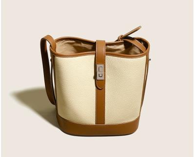 China Lychee Pattern Bag  New Trendy Leather Large Capacity PU Shoulder Bag Messenger Bag for sale
