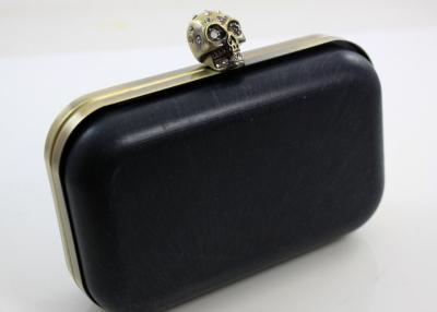 China Laser Print Skull Closure Antique Brass Purse Frame With Covers for sale