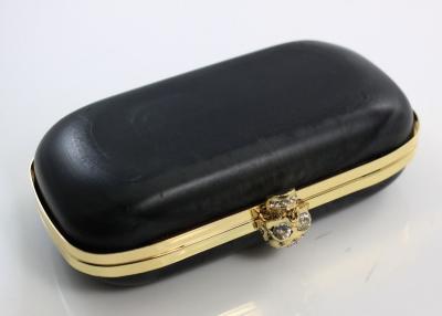 China Halloween Party Stone Skull Lock Box Clutch Frames Rectangle Clutch Bag Frame for sale