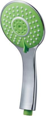 China 3 spray green colour young kids hand shower set with hose and bracket blister packing for sale