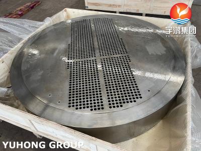 China ASME SA516-2021 Gr.70N Stationary Tubesheet OD.1640 X THK 292.1MM For Heat Exchanger for sale