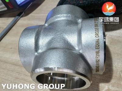 China ASTM A182 F316L Stainless Steel Cross Threaded Forged Pipe Fitting for sale