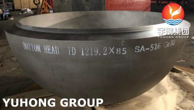 China Casquillo de extremo principal elíptico de acero de carbono de ASME SA516 Gr.70/extremo del plato para el recipiente del reactor en venta