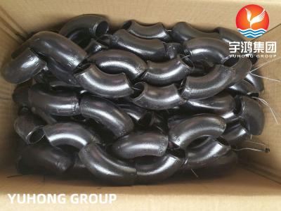 China Accesorios sin costuras de superficie de aceite negro de acero carbónico ASTM A234 WP9 WP11, Codo,Tee,Cap,Pintura negra para petróleo y gas en venta