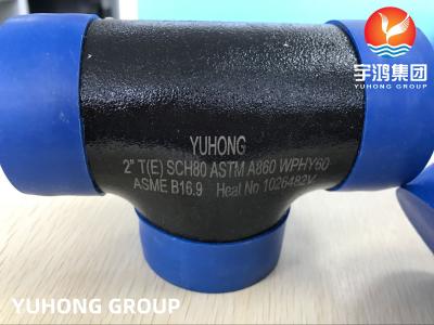 China ASTM A860 WPHY 60 Tee Carbon Steel Pipe Fittings B16.9 Oil Gas Piping for sale