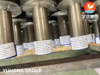 China Máquina de tubos de aleta alta extrudidos con materias primas CS / SS / AS / cobre / alu / tubos de titanio para refrigeración y calefacción en venta