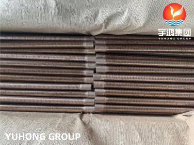 China ASTM B111 C70600 O61 Niedrigflossener Rohr Kupferlegierung nahtloser Rohr Cu Ni 90 / 10 Wärmetauscher Flossener Rohr Luftkühler Heizung zu verkaufen