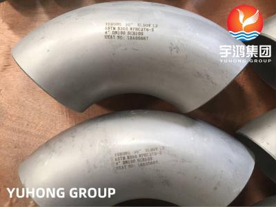 China Nickel Alloy Pipe Fittings ASTM B366 WPHC276-S Hastelloy C276 Buttweld 90Deg LR Elbow for sale