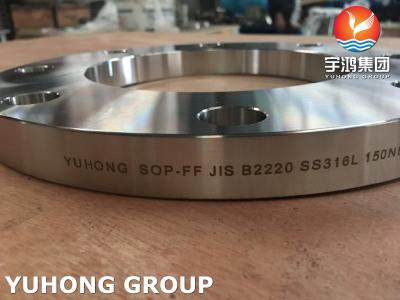 China JIS B2220 SS316L 10K Stainless Steel Forged SOP-FF Plate Flanges for sale