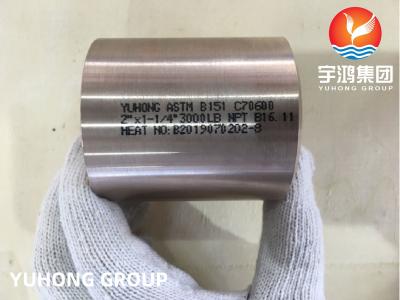 China ASTM B151 C70600, 2.0872 Copper Nickel Alloy Threaded Fittings NPT 3000LBS B16.11 for sale