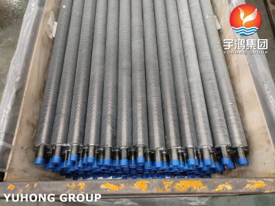 China Tubo de acero al carbono ASTM A179 con aletas de aluminio 1060, tubo de aletas extruido para intercambiadores de calor en venta