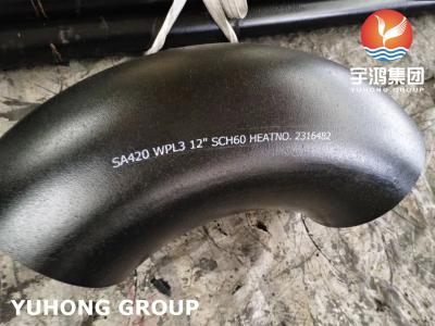 China LOW TEMPRETURE ALLOY STEEL BUTT WELD FITTING SA420 WPL3 LR ELBOW for sale