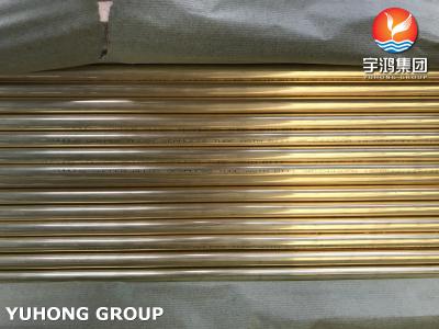 Chine ASME SB111 C44300 Tubes sans soudure en alliage de cuivre pour chaudière/échangeur de chaleur à vendre