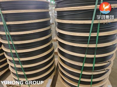 China Tubos de bobina multicorpo revestidos de PVC com aço inoxidável, cobre, cobre e liga de níquel à venda