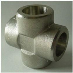 China Cross Tee Forged Steel Fittings, ASTM B564 Nickel Alloy flangeolet , weldolet , reduce tee , elbow , cap , tee for sale