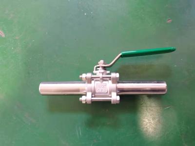 China Long Neck Welded Clamp 150lb - 2500lb 3pcs Ss Ball Valve for sale