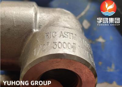 中国 造られた90のDEGのソケットの溶接肘次元   NPS 1/2から4 ASTM A182 F53 販売のため