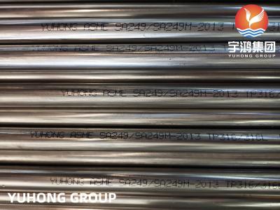 Chine Tube soudé par BA d'acier inoxydable d'ASTM A249/ASME SA249 TP316L pour l'échangeur de chaleur à vendre