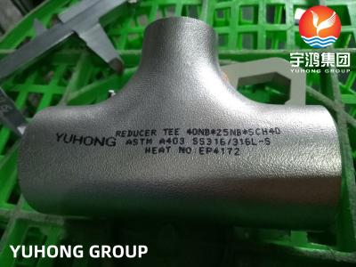 중국 B16.9 ASTM A403 WP316L 스테인리스강관 맞춤 Tee 팔꿈치 환원제 판매용