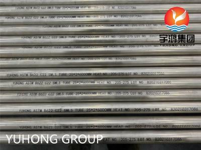 Chine Alliage de Hastelloy d'acier allié de nickel du tube N06022 d'ASTM B622 Hastelloy C22 haut à vendre