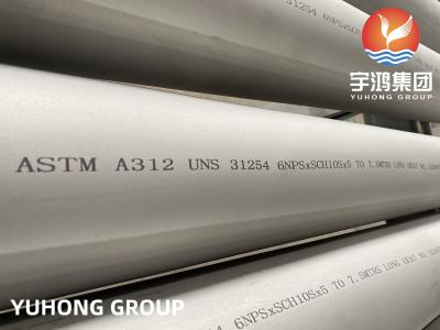 China ASTM A312 UNS S31254 SUS312L Super duplex roestvrijstalen buizen voor offshore Te koop