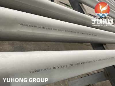 China Tubulações de aço inoxidável frente e verso de ASTM A312 S31254 para o permutador de calor à venda