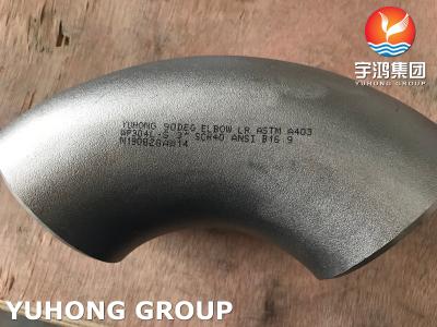 China Stainless Steel Butt Weld Fittings 90° 45° SR Elbow A403 B16.9 WP316L-S WP304H-S for sale