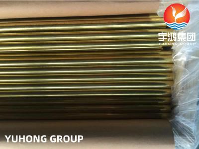 China ASTM B111 UNS C44300 Admiralty Brass Seamless Tube, Copper Alloy Heat Exchanger Tube for sale