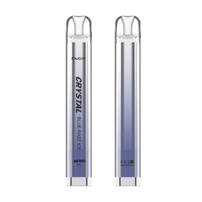 China Crystal Disposable Vape Pen Nicotine 2% Blue Razz Lce Fruit Flavor for sale