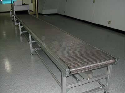China Transfer Plate Link Belt Metal Conveyor Belts Argon Welding High Hardness for sale