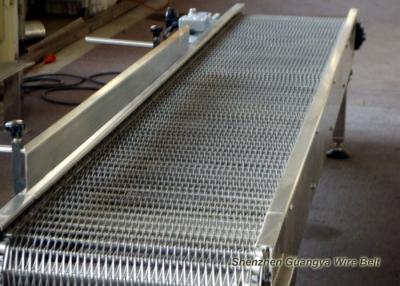 Cina Maglia flessibile del nastro trasportatore dell'acciaio inossidabile 304 per lavare buona trasparenza in vendita