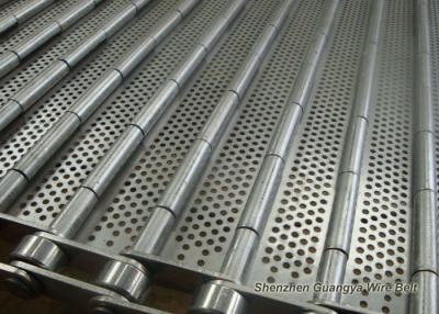 China Stainless Steel Perforated Conveyor Belt For Ultrasonic Cleaning Line 125mm Pitches for sale
