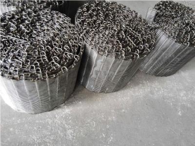 China Stainless Steel Conveyor Chain Belt / Metal Conveyor Band Alkali Resistance for sale