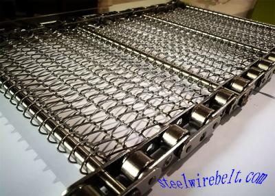Chine Bande de conveyeur choisie de maille de chaîne d'acier inoxydable, traitement thermique de ceinture de maille en métal à vendre