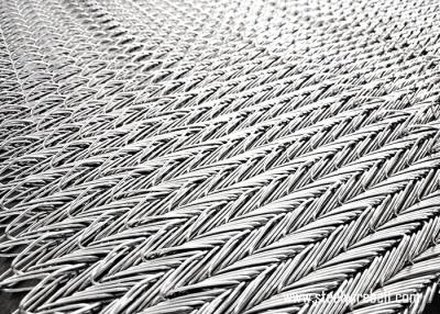 中国 混合のバランスの織り方のコンベヤー ベルトの金網のアルゴンの溶接の鋼鉄材料 販売のため