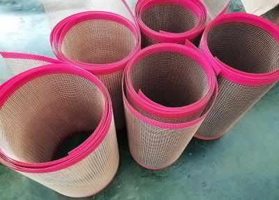 中国 PTFEのテフロンによって塗られるガラス繊維の開いた網のコンベヤー ベルト、耐熱性金属の網ベルト 販売のため