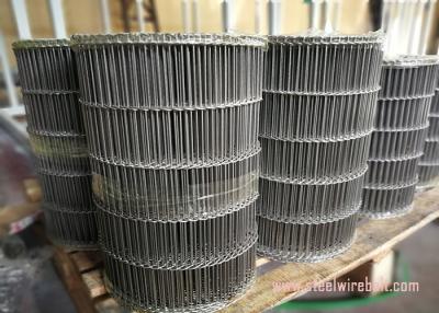 China Flat Flex Wire Mesh Belt , Stainless Steel Flat Wire Conveyor Belt Alkali Resisting for sale