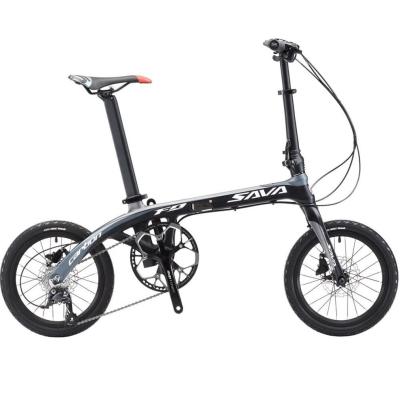 China SAVA Z2 Foldable Carbon Fiber Bike 16 inch wheel 9 speed 145cm-175cm Height for sale