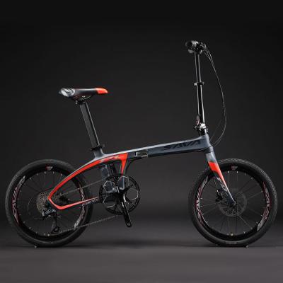 China SAVA Z1 9S Carbon Folding Bike , Unisex 20 Inch Foldable Bike for sale