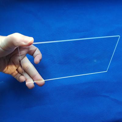 China 1-3mm thickness high transmittance quartz glass plate sheet quartz window lens for sale