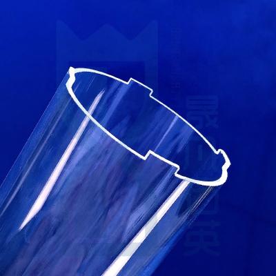 China Transparent Heat Resistant Silica Quartz Glass Tube Large Diameter Morse 6.5 for sale