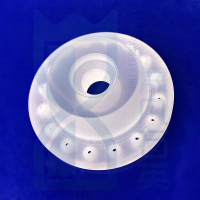 Китай Плита фланели фланца трубки кварца большого диаметра прозрачная для химической трубы продается