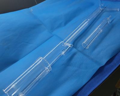 China Precise Dimension Glass Test Tubes Large Transparant 100-400 OD DiameterUv Protection Fused Quartz Tube , Silica Glass T for sale