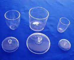 中国 小型の水晶壷、ガラス帽子との石英ガラスの基質の高精度 販売のため